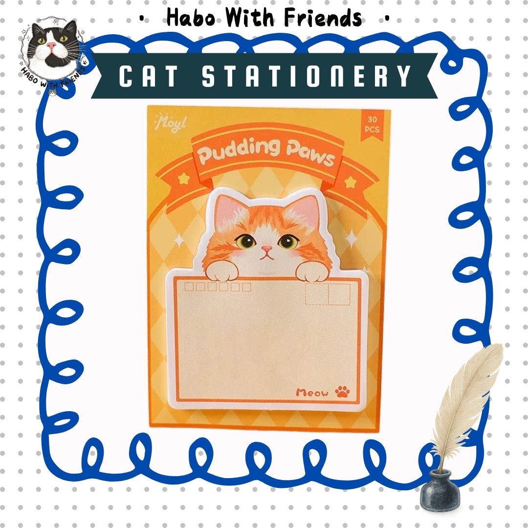 "Besties Talk" Tuxedo Cat & Kitten Memo Pad | Cute Desktop Stationery