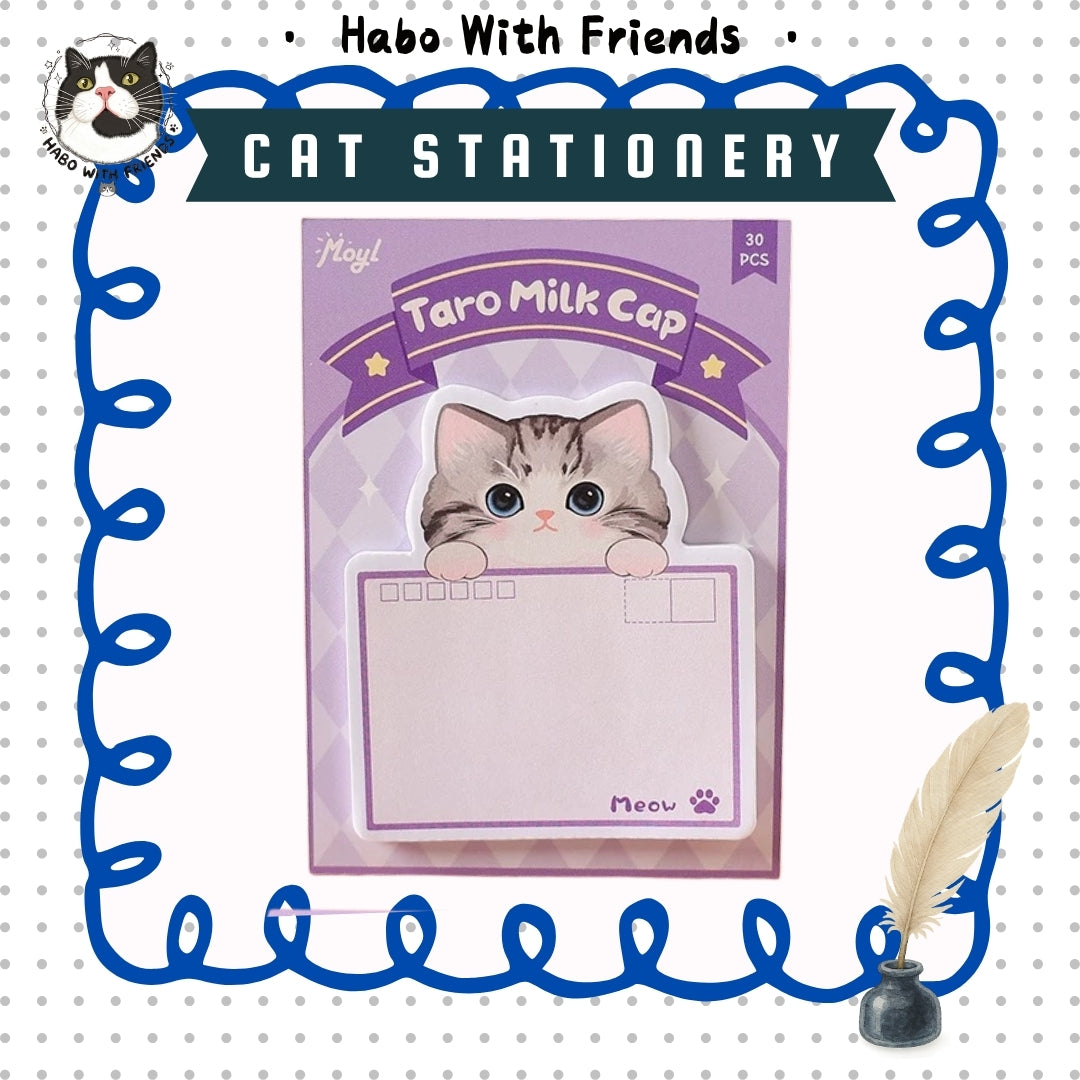 "Besties Talk" Tuxedo Cat & Kitten Memo Pad | Cute Desktop Stationery