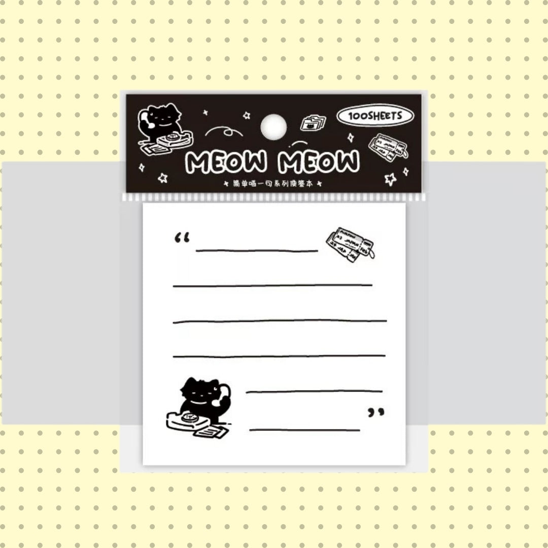 6-Pack Memo Pad Set | Quirky Cat Stationery Bundle