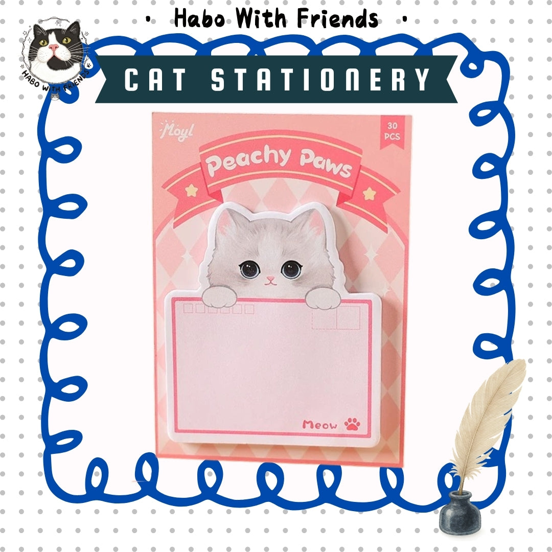 "Besties Talk" Tuxedo Cat & Kitten Memo Pad | Cute Desktop Stationery
