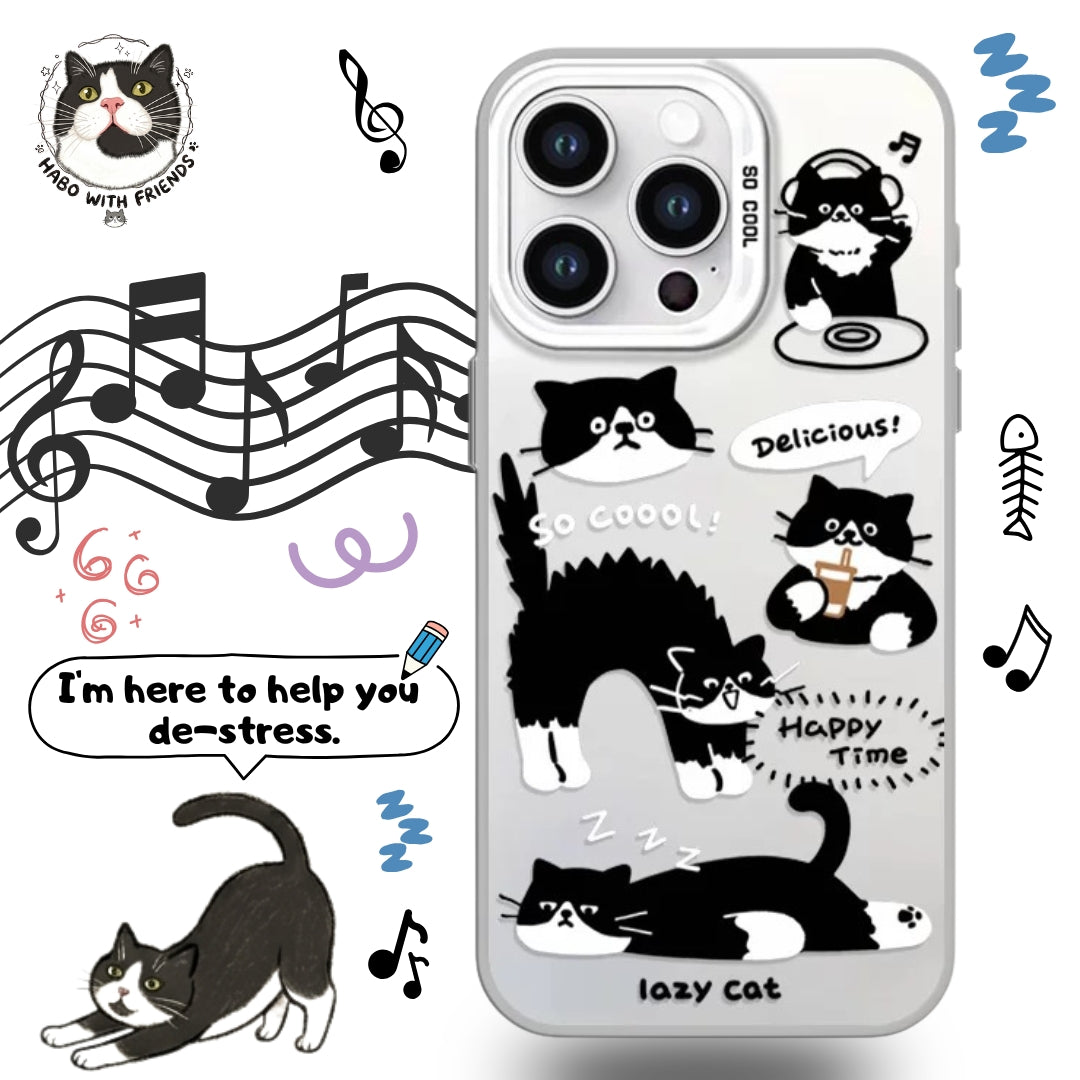 "The Beat Drop" | Musical De-stressing Tuxedo Cat Phonecase