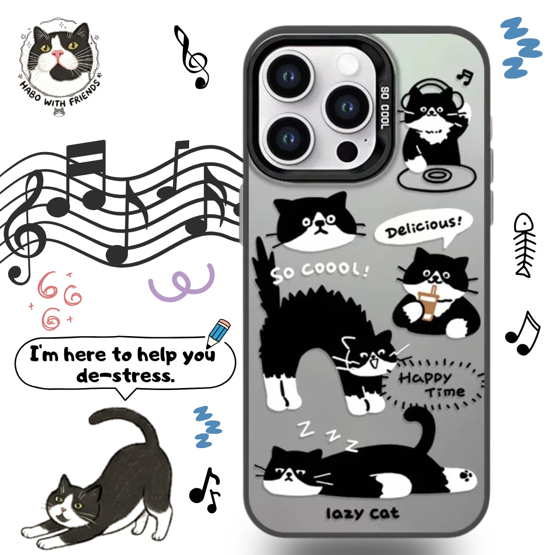"The Beat Drop" | Musical De-stressing Tuxedo Cat Phonecase