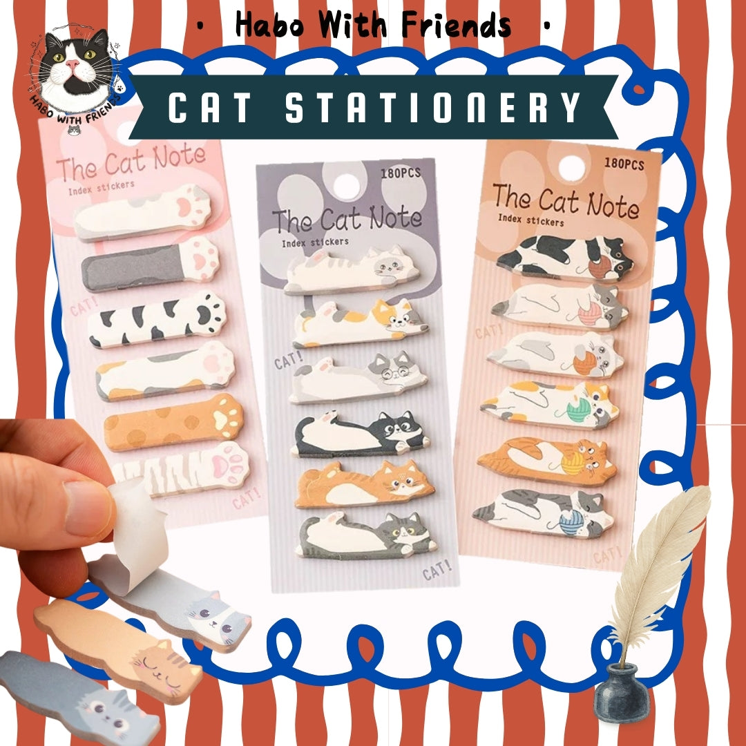 "Daily Musings" Tuxedo Cat Memo 4Pad Set