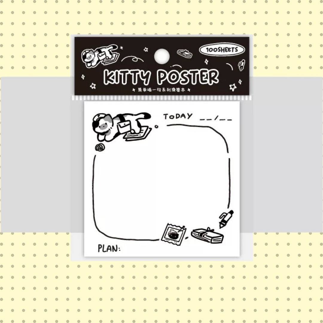 6-Pack Memo Pad Set | Quirky Cat Stationery Bundle