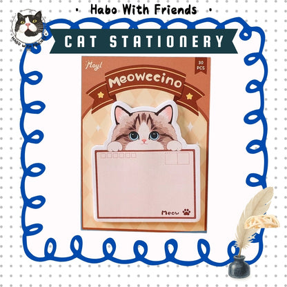 "Besties Talk" Tuxedo Cat &amp; Kitten Memo Pad | Cute Desktop Stationery