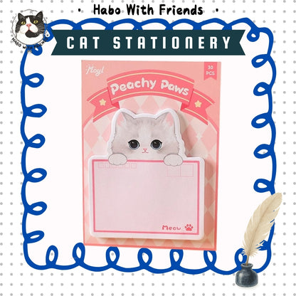 "Besties Talk" Tuxedo Cat &amp; Kitten Memo Pad | Cute Desktop Stationery
