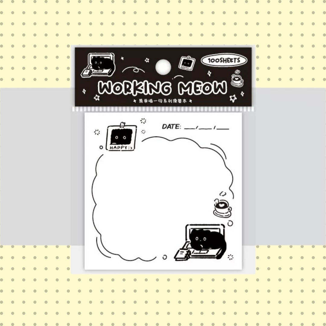 6-Pack Memo Pad Set | Quirky Cat Stationery Bundle