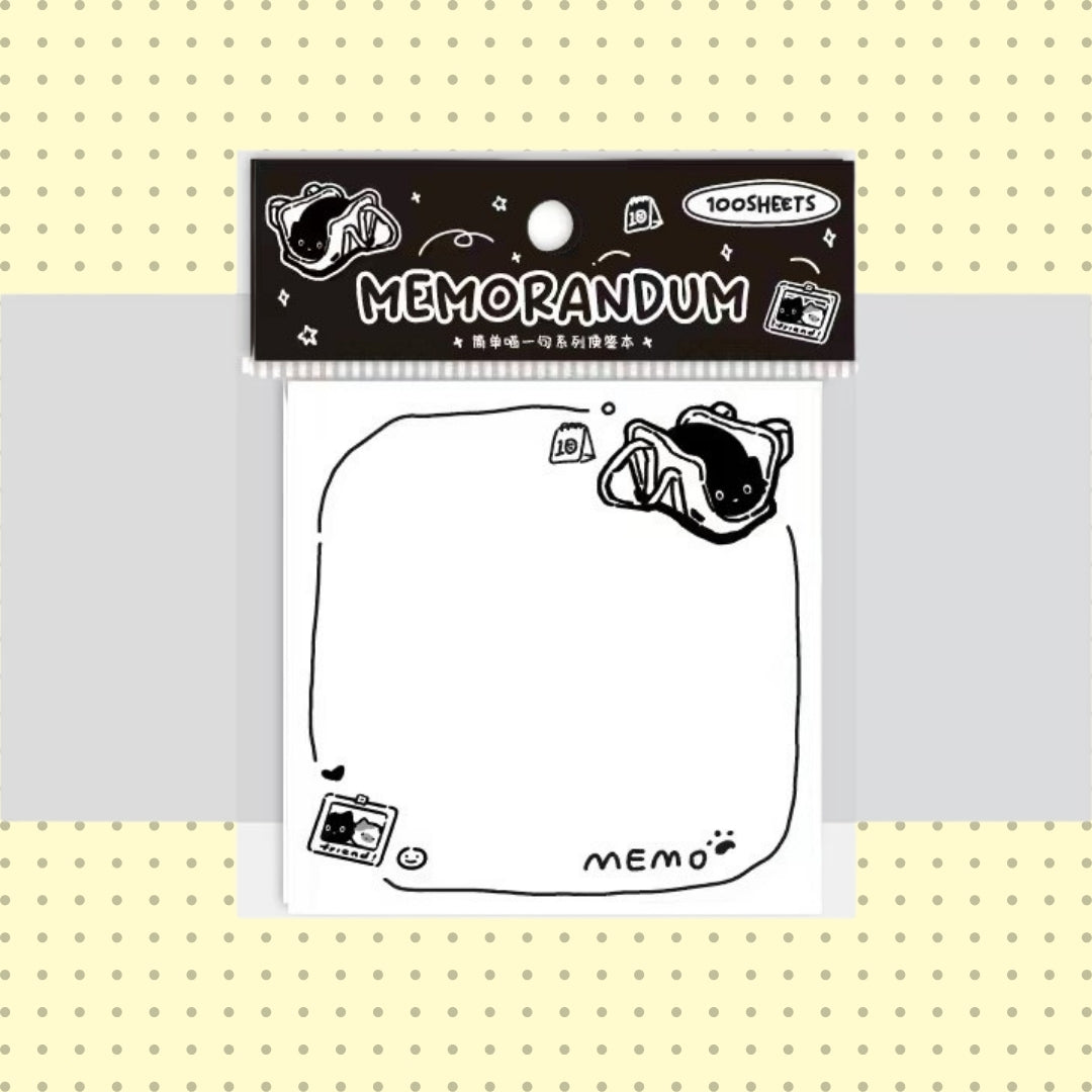 6-Pack Memo Pad Set | Quirky Cat Stationery Bundle