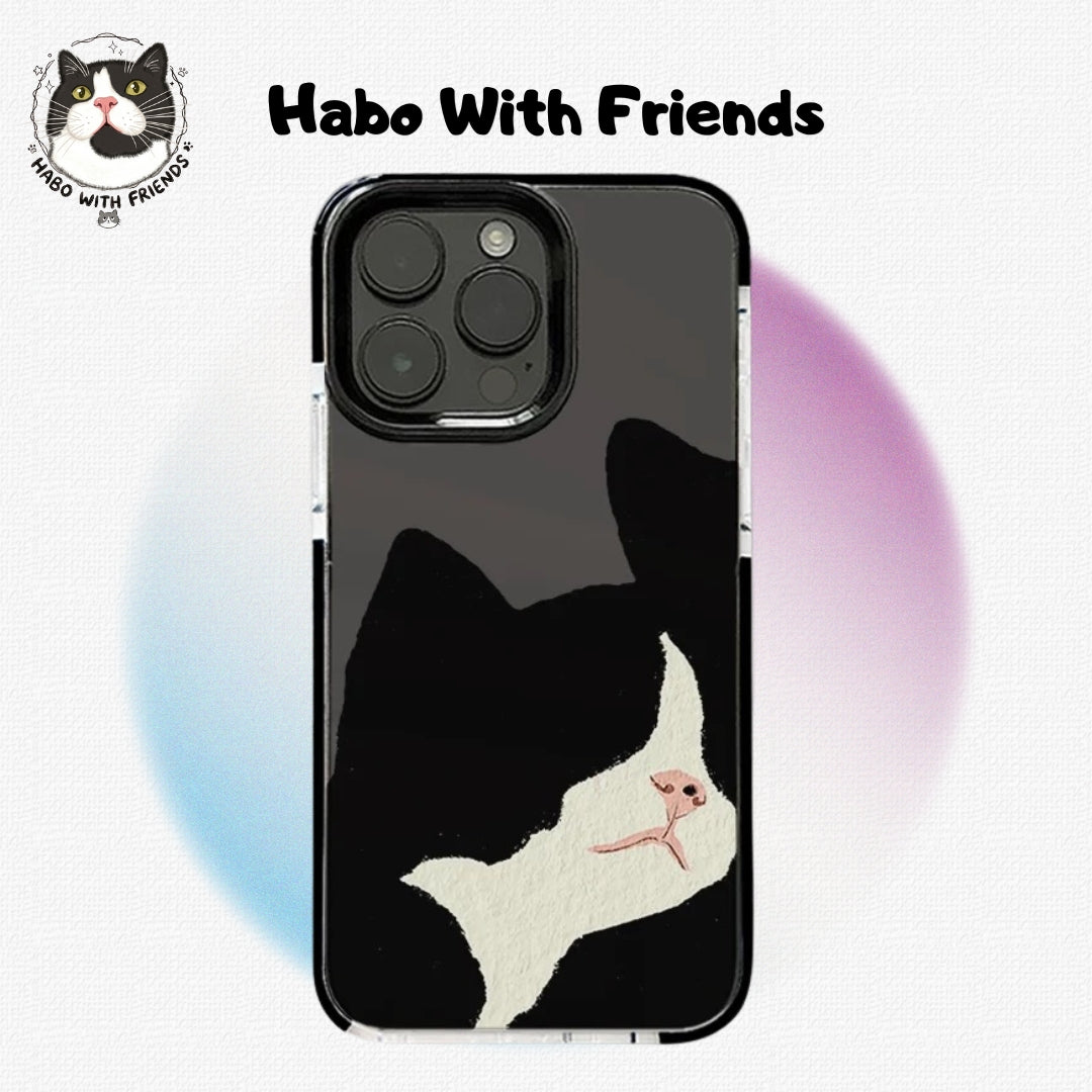 Tuxedo Cat Phone Case | Minimalist Black &amp; White Cover